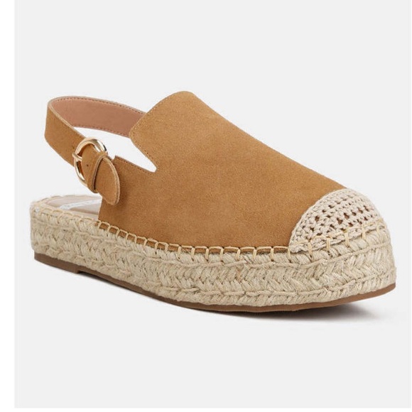 Suede slingback strap espadrilles-so cute for fall weather-worn less than 5x - Picture 9 of 11